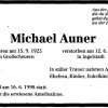 Auner Michael 1925-1998 Todesanzeige